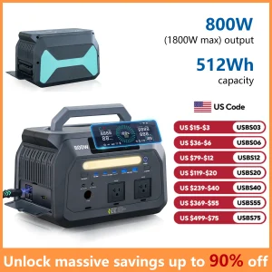IEE 800W Portable Power Station Solar Generators